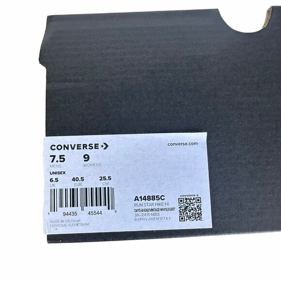 ❤️CONVERSE Run Star Hike Hi Platform Rose Cross Stitch 9 Womens Sneakers A14885C - Picture 8 of 14